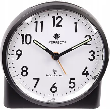 Budík KŘEMENNÝ RADIOCONTROL BUDÍK ŘÍZENÝ RÁDIEM PERFECT PT333 DCF ČERNÝ