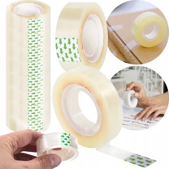 Lepicí páska LEPICÍ PÁSKA kancelářská průhledná 18 mm x 20 m sada 8 ks