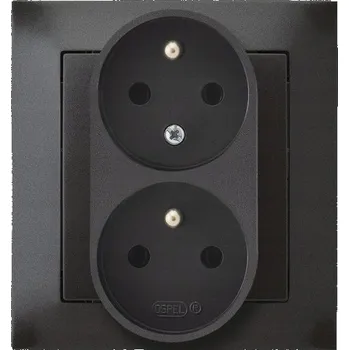 Elektrická zásuvka Elektrická Zásuvka Ospel šedá