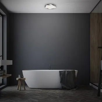 Briloner LED stropní svítidlo Bano Splash IP44 chrom 4 000K chrom, bílý LED celkem 15 W - Doprava zdarma