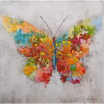 Obraz Obraz Barevný motýl 100x100 cm