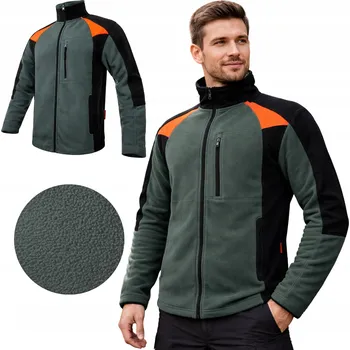 Pánská mikina POLAR PÁNSKÁ pracovní Pánská Mikina rozepínací, zateplená fleecovou bez kapuce