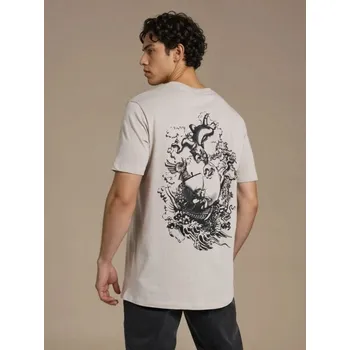 Sinsay - Bavlněná košilka s potiskem Tom and Jerry - béžová - 222HL-08X - 222HL-08X-3XL