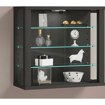 Komoda Vcm Nástěnná vitrína Vitrosa S, antracitová