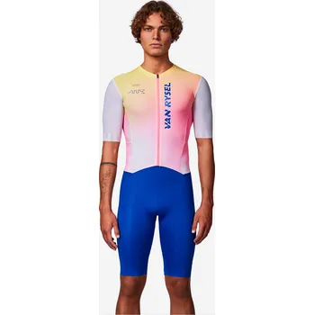 Cyklistická bunda VAN RYSEL Pánská cyklistická silniční kombinéza RCR-R 2 team M ŽLUTÁ