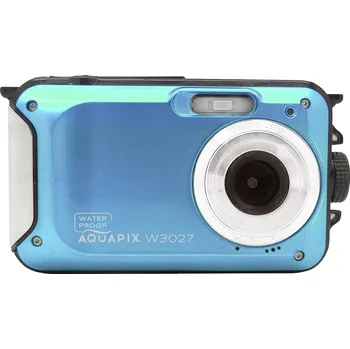 Digitální fotoaparát Easypix W3027-I Wave Iceblue digitální fotoaparát 30 Megapixel modrá/ledově modrá akumulátor, brašna stabilizace obrazu, Full HD videozáznam, vodotěsný do 3 m,