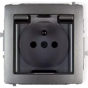 Elektrická zásuvka BAUMAX DECO DGPB-1Z Grafit