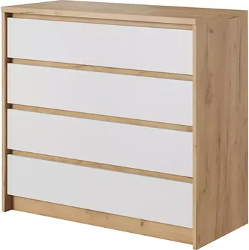 Kancelářská sestava Komoda Xelo 93 cm Bílá/Dub Kraft