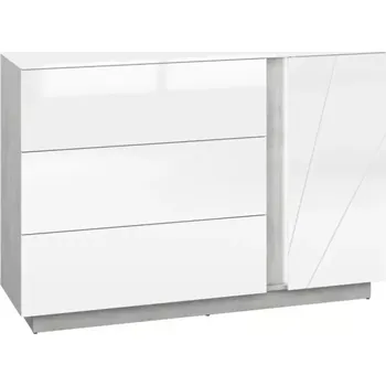 Kancelářská sestava Komoda Lumens 138 cm, bílá / beton