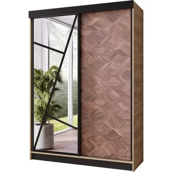 Kancelářská sestava Skříň Vena 138 dub craft zlatý + art deco