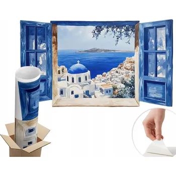 Fototapeta Fototapeta Samolepka na Zeď do Moderního Interiéru Díra 60x35 cm Santorini