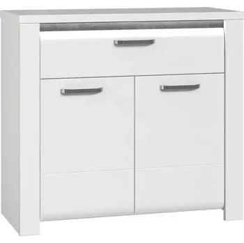 Kancelářská sestava Komoda Brugia 96,4 cm Šedá/Bílá