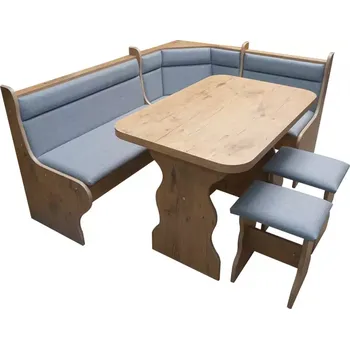 Jídelní set Rohová lavice Merkury II Lancelot/Šedá