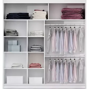 Předsíňová stěna Skříň Vista 203 černá / zrcadlo