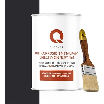 barva na kov BARVA NA KOV PROTI REZI, POZINKOVANÝ HLINÍKOVÝ POZINK 4v1 ČERNÁ RAL 9005 MATNÁ 1L