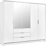 Skříň Togo 255cm Bílý/Zrcadlo