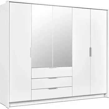 Šatní skříň Skříň Togo 255cm Bílý/Zrcadlo