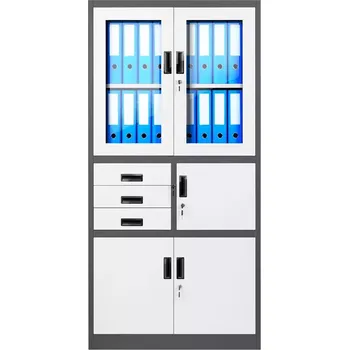 Kancelářská sestava Kancelářská skříň Filip kov antracit/bílá