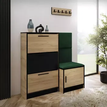 Předsíňová stěna Botník Kpl Foli Craft + zelená (Kronos 19)