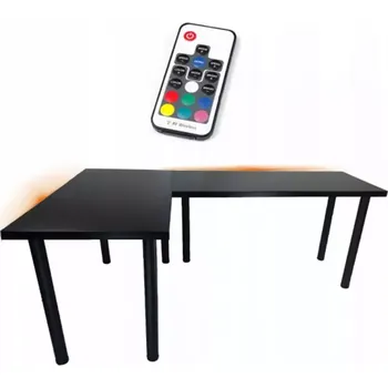 Kancelářská sestava Psací Stůl Roh. Top Černá 180x120x2,8 Model 1