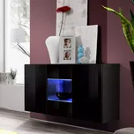 Komoda Fly Sbii+Sklo Černá ZZ FY Sbii