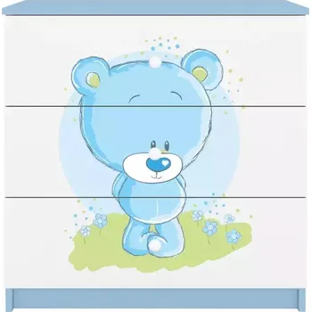 Dětský pokoj Dětská komoda Babydreams modrá - Modrý medvídek
