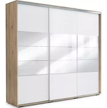 Kancelářská sestava Skříň Milena A26 250 Zrcadlo Craft Zlatý/Bílý