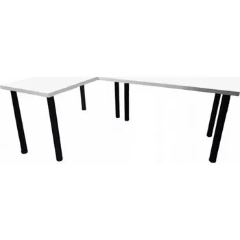 Kancelářská sestava Psací Stůl Roh. Top Bílý 240x160x3,6 Model 0