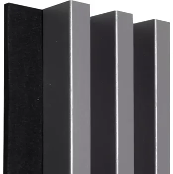 Obklad Akustické 3D lamely na plstě Antracit 137x2650mm
