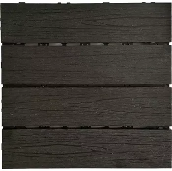 Terasové prkno Terasová dlaždice tmavě antracit dřevo 300X300