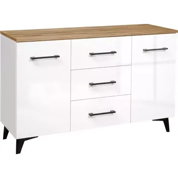 Komoda TOKIO dub craft zlatý/bílá