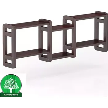 Obývací stěna Polička borovice PK103-130x44x19 ořech