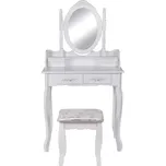 Toaletní stolek s taburetem ts01 bílý