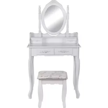 Toaletní stolek Toaletní stolek s taburetem ts01 bílý