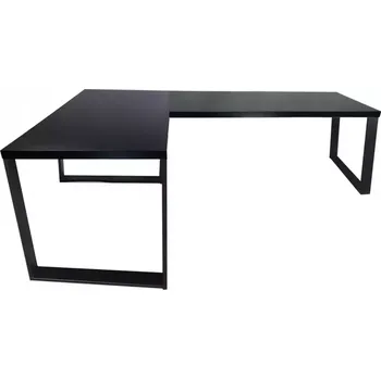 Kancelářská sestava Psací Stůl Roh. Loft Low Černá 240x160x3,6 Model 0