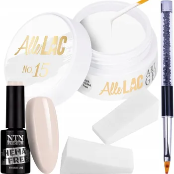 Lak na nehty Základní Sada pro Nehty Babyboomer 4v1: Gel Lak, Štěteček a Houbičky