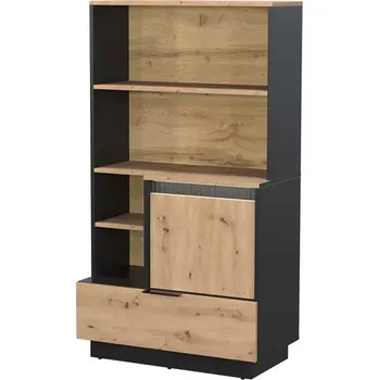 Kancelářská sestava Regál sierro 1d1s dub artisan/černý