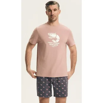 Pánská móda Pyžamo Henderson 44520 Brad kr/r M-3XL fialová XXL