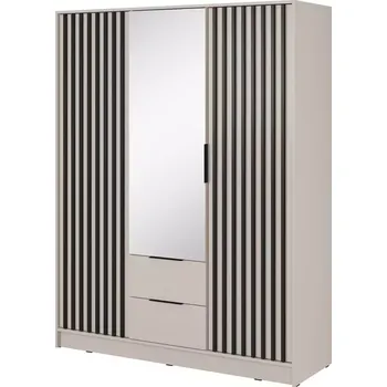 Ložnicová sestava Skříň Nelly 3d zrcadlo cashmere/lamela artisan