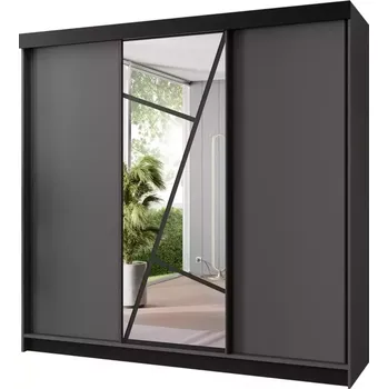 Kancelářská sestava Skříň Vena 200 graft antracyt + grafit antracyt