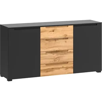 Kancelářská sestava Komoda Hill 01 2D4S černá/wotan