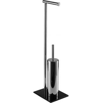 Koupelnový nábytek Wc stojan 1 chrom 04325 Niagara black Bisk