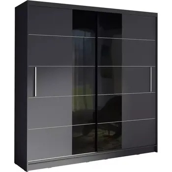 Předsíňová stěna BAUMAX 2D grafit/černá