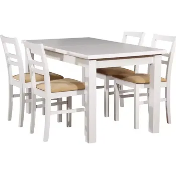 Jídelní set Jídelní Set Odys 1+4 St28 120x80+40 +W107 Bílý