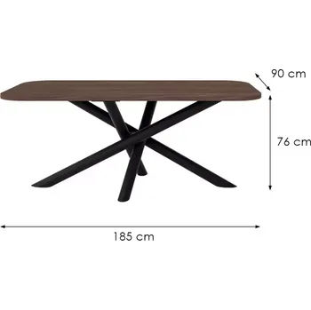 Jídelní set Stůl Oslo 185x90 cm ořech Wisconsin