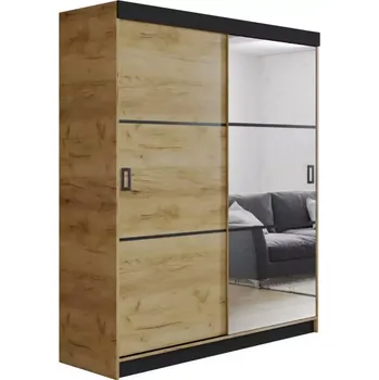 Kancelářská sestava Skříň Retro 3l Zrcadlo 138 Kraft Zlatý