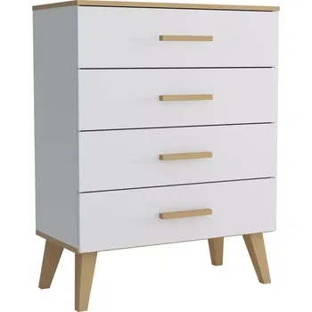 Kancelářská sestava Komoda Dita 4s Bílá/Oak Sonoma