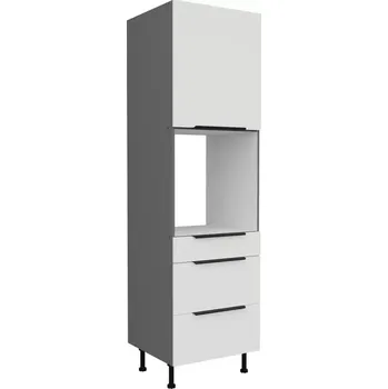 Kuchyňská skříňka Kuchyňská skříňka Aria WH/ANT Anti Fingerprint 60DPS-215 1F 3S