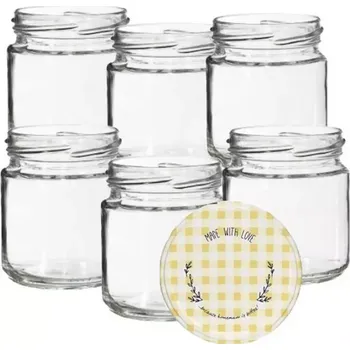 Jednorázové nádobí Zavařovačky to-130ml bal 6 ks + víčko fi53