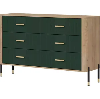 Ložnicová sestava Komoda Dante DT04 dub cremona/zelená